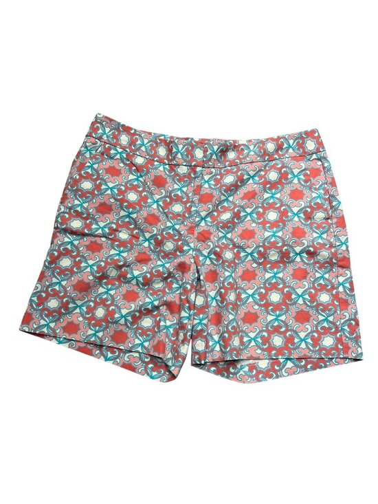 Talbots Pants - Talbots All Over Print High Rise Shorts Stretch Summer Preppy 16 Coastal Casual